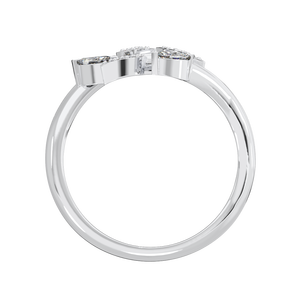 Top vente 10K or blanc feuille en forme de Zircon pierre anneau nouveau Design bijoux fins à la mode pour les femmes 18K or pierre principale - Product Image 4