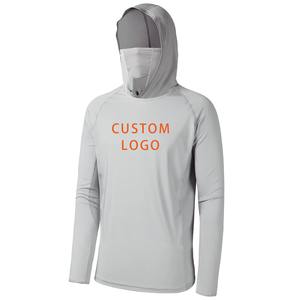 เสื้อตกปลาแขนยาวแบบมีฮู้ดแห้งเร็วเสื้อตกปลาเสื้อเจอร์ซีย์มีฮู้ดเสื้อเดินป่ากลางแจ้งเล่นกีฬา - Product Image 1