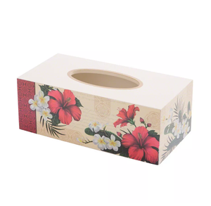Boîte à mouchoirs en bois rectangulaire écologique Designer imprimé Boîte à mouchoirs en bois personnalisée Vente personnalisée - Product Image 5