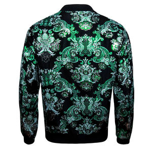 Venta caliente Chaqueta de bombardero para hombre High XL Outwear Otoño Invierno Cierre de cremallera Técnicas bordadas - Product Image 5