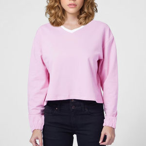 Nueva Sudadera con Capucha de Invierno 2025 para Mujer, Cuello en V, 100% Algodón, Felpa Ecológica y Transpirable, Diseño Sólido, Hombros Caídos - Product Image 5