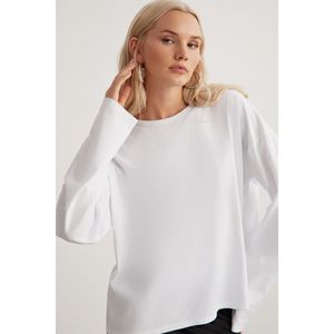 Camiseta de Manga Larga con Cuello Redondo y Corte Holgado 100% Algodón para Mujer GRIMELANGE - Product Image 3