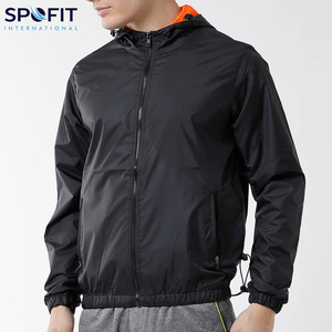 Chaqueta de lluvia transpirable impermeable con capucha de Venta caliente Logotipo de impresión personalizado diseño frontal duradero al aire libre para hombres - Product Image 6