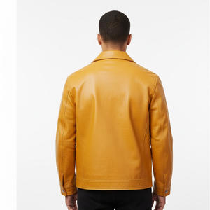 Chaqueta de Cuero para Hombre, Estilo Motero Clásico, Material Suave y Duradero, Cómoda, Ajuste Entallado, Prenda Exterior de Moda, Impermeable, para Invierno - Product Image 2