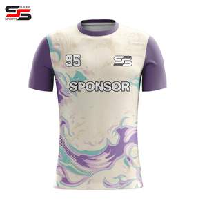 Maillots de football en maille à col rond, version joueur, à sublimation OEM, séchage rapide, maillot de football académique pour hommes avec votre logo - Product Image 5
