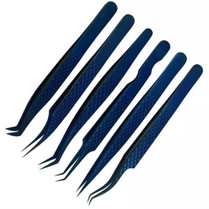 Pinzas de acero inoxidable para cejas, Clip de cabeza inclinada personalizado de alta calidad, venta al por mayor, paquete de artículos OEM - Product Image 5