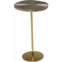 Vente à chaud de table d'appoint en aluminium avec dessus rond Texture de rayon de soleil sur le dessus Table en aluminium moulé à la main pour salon et chambre à coucher