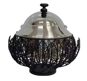 Cazuelas de tapa martillada de diseño de lujo de Venta caliente Soporte de malla de alambre de la mejor calidad Material de metal Hotpot al mejor precio - Product Image 2