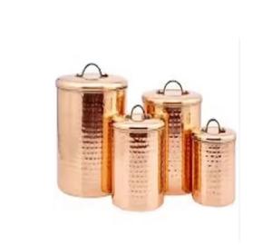 Récipients de sucre et de café en laiton et inoxydable de haute qualité à usage culinaire disponibles en plusieurs finitions utilisées pour conserver la poudre alimentaire - Product Image 1