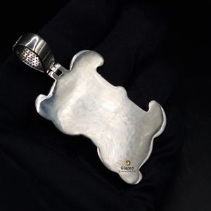 Lujo 925 plata esterlina Hip Hop colgante carta personalizada totalmente helado brillante Baguette laboratorio crecido VVS diamante para fiestas - Product Image 6