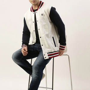 Chaqueta Universitaria de Invierno para Hombre, Mejor Precio, Venta Superior, Servicio OEM, Chaquetas Universitarias Lisas Teñidas para Hombre - Product Image 4