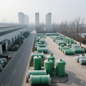 Tanque de almacenamiento de agua de fibra de vidrio industrial grande de alta capacidad para uso en fábrica Solución de voltaje de 220V para maquinaria de tratamiento de agua - Product Image 4