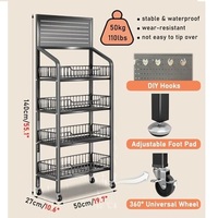 Étagère de présentation pliable à 5 niveaux en acier inoxydable sur pied pour supermarchés, magasins de proximité, bonbons et fruits