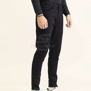 กางเกงยีนส์ผู้ชายแฟชั่น ดีไซน์โลโก้พิมพ์ลายตามสั่ง ขายส่ง มีแบบซักแล้ว - Product Image 2