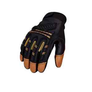 Guantes de mecánico de cuero personalizables con logotipo privado-Venta al por mayor antiquímica duradera disponible - Product Image 3