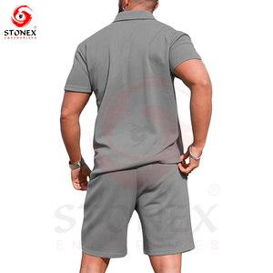Wholesale Custom Summer New Arrival Sportswear Gym Tracksuit and Shorts 2 Piece Shorts Men T Shirt <b>Set</b> - Product Image 6