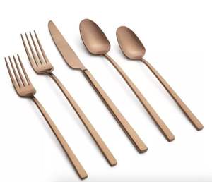 Wholesale High Quality Mirror Polishing Luxury Hotel Wedding Flatware 304 Stainless Steel Cutlery Set Gold <b>Colour</b> - Product Image 3