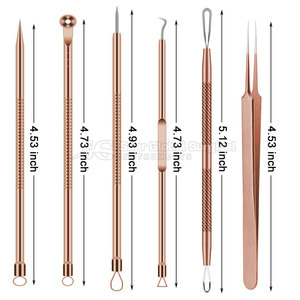 Kit Premium Completo para Eliminar Puntos Negros con Herramientas de Acero Inoxidable y Estuche de Almacenamiento Ligero para la Rutina de Cuidado Facial - Product Image 6