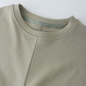 Conjunto de Sudadera Corta de 2 Piezas Personalizada, Sudadera Holgada con Bolsillos, Pantalones Deportivos Holgados, Sudadera con Cremallera para Mujer, 100% Algodón Ecológico - Product Image 3