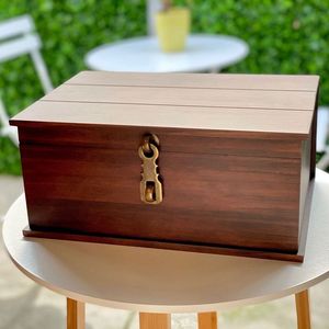 Cajas de regalo de madera rectangulares personalizadas con tapa ajustada, disponibles en tamaños pequeños y grandes para manualidades y regalos - Product Image 3
