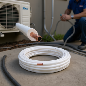 Rouleau de 20 m de tuyau en cuivre isolé en spirale de 5/8 pouces, épaisseur 1 mm, pour climatisation - Product Image 3