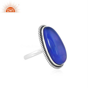 Meilleure vente Bague Natura Aurora opale bleue plaquée or 18 carats en argent sterling Collection de bagues antiques Fabricant de bijoux - Product Image 3