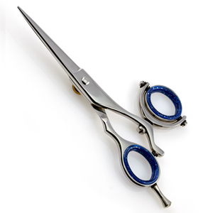 Ciseaux de barbier en acier inoxydable avec lame de rasoir pivotante pour la coupe de cheveux - Product Image 6