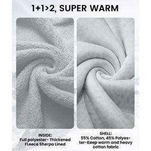 2026 Top Quality 100% Cotton Fleece Custom Men's Winter Outdoor <b>Hoodies</b> with Embroidery & Screen Printing Sweatshirt <b>Hoodies</b> - Product Image 3