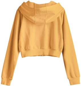 Sudadera con capucha para mujer Tops cortos de moda Sudaderas con capucha en blanco Diseño de estampado de soplo personalizado 2026 Invierno Otoño - Product Image 6