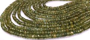 Hilo de cuentas de 4 a 5mm facetadas Rondelle de apatita verde natural de 14 pulgadas de largo - Product Image 3