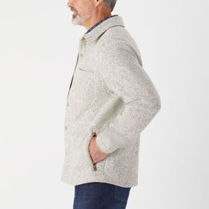 Chaqueta de camisa de lana para hombre de fabricación personalizada OEM, ropa de abrigo cálida y elegante para clima frío - Product Image 3
