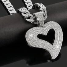 Pendentifs personnalisés pour hommes avec lettre, sertis de diamants Moissanite VVS, en argent sterling 925 plaqué or blanc, certifiés IGI, style vintage - Product Image 3