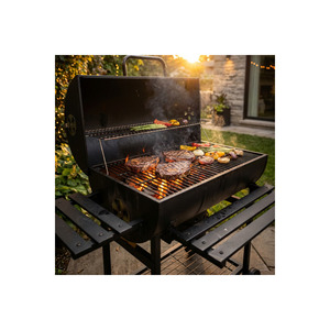 Parrilla de Carbón Vreli Moderna con Estante Lateral para Jardín y Balcón, Área de Cocción Grande de 76x40 cm, Material Metálico - Product Image 3
