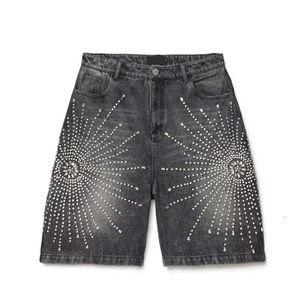 Pantalones Cortos Vaqueros Casuales de Moda para Hombre, Diseño de Punto Cómodo para el Día a Día, Estilo Urbano de Verano, Fabricación en Pakistán - Product Image 1