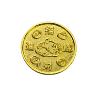 Pièce commémorative en métal doré brillant avec logo personnalisé de haute qualité