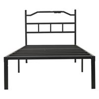Lit simple en fer de haute qualité avec cadre carré en métal pour chambre à coucher, pour adulte