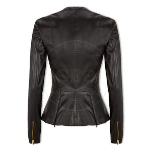 แจ็คเก็ตหนังแฟชั่นผู้หญิง,แบบลำลองมีซิปออกแบบได้ตามต้องการ - Product Image 6