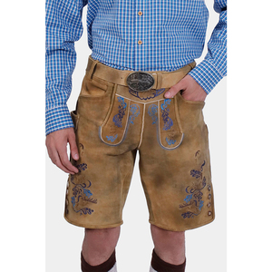 OEM Fabricación de fábrica Bavarian Custom Short Lederhosen para los hombres Último estilo Casual Patrón sólido Ecológico Antiarrugas - Product Image 1