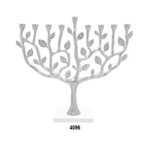 Latón Iglesia Plata Menorah Candelabros Iluminación Decoración Actividades religiosas Pascua Estilo americano Soporte de vela Hogar - Product Image 6