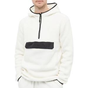 Fabricante profesional hecho cuarto cremallera sudaderas con capucha 100% algodón bajo MOQ personalizado hecho logotipo cuarto cremallera hombres sudaderas con capucha - Product Image 1