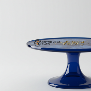 แท่นวางเค้กเรซิ่นทำด้วยมือสีน้ำเงินมีสไตล์สำหรับของหวานและของตกแต่ง - Product Image 5