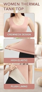 Camiseta térmica OEM con forro polar de poliéster y algodón personalizada, camiseta sin mangas con capa Base, chaleco para clima frío, camisetas sin mangas para mujer - Product Image 4