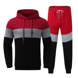 Chándal, 100% algodón Nuevo 2025 Deportes Wears Gym Fitness Tech Fleece Chándal transpirable Hombres Conjunto de dos piezas Chándales Jogging - Product Image 1