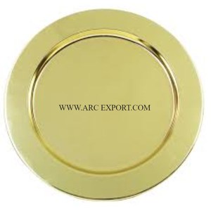 Recién llegado, mesa decorativa para bodas y resorts, placa de cargador, mesa de comedor de latón puro para el hogar, placa de cargador para servir alimentos, precio bajo - Product Image 6