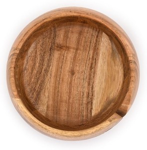 Cuenco de hilo de madera hecho a mano Soporte de hilo portátil de estilo simple con detalles tallados para tejer y ganchillo para almacenamiento de hilo - Product Image 3