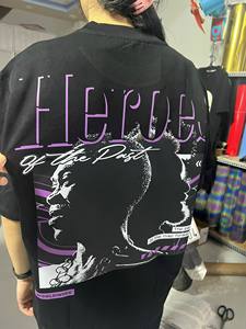 Unisex personalizado transpirable 300gsm tela Oversize camiseta de peso pesado algodón Street Style Print Vietnam muestra disponible al por mayor - Product Image 4