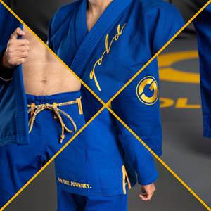 Competition Gold Weave Gi Jiu Jitsu Uniform <b>Men</b> Classic Cut BJJ <b>Kimono</b> Custom Embroidery Jacket Pants - Product Image 2
