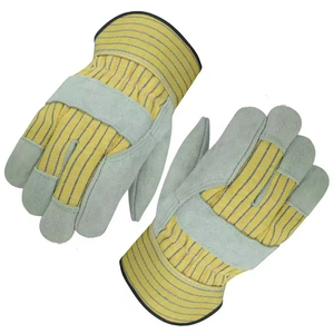 ถุงมือทำงานหนังวัวแบบปลอดภัยสองชั้นสำหรับงานก่อสร้างดีไซน์ตามสั่ง - Product Image 3