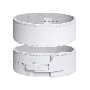 Wego เข็มขัดหนังสีขาวสำหรับฝึกการเพาะกายออกกำลังกาย - Product Image 1