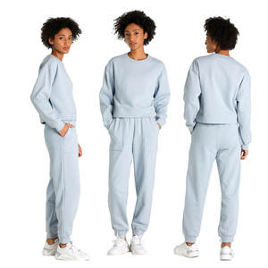 Custom Breathable Wholesale Women Sweat Suits <b>Set</b> High Quality Crop <b>Top</b> Loose Two Piece Hoodie <b>Short</b> <b>Sets</b> Women's Clothes - Product Image 4